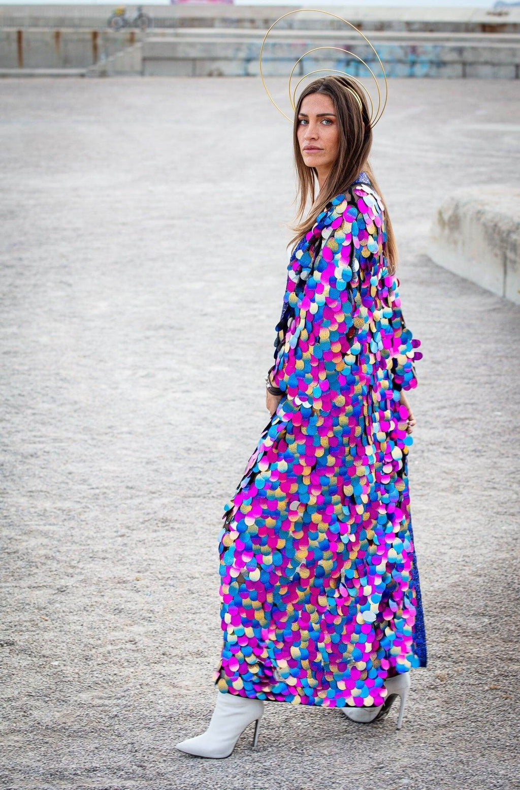 Sequin Kimono Multicolour Mermaid Desert Rainbow Kimono