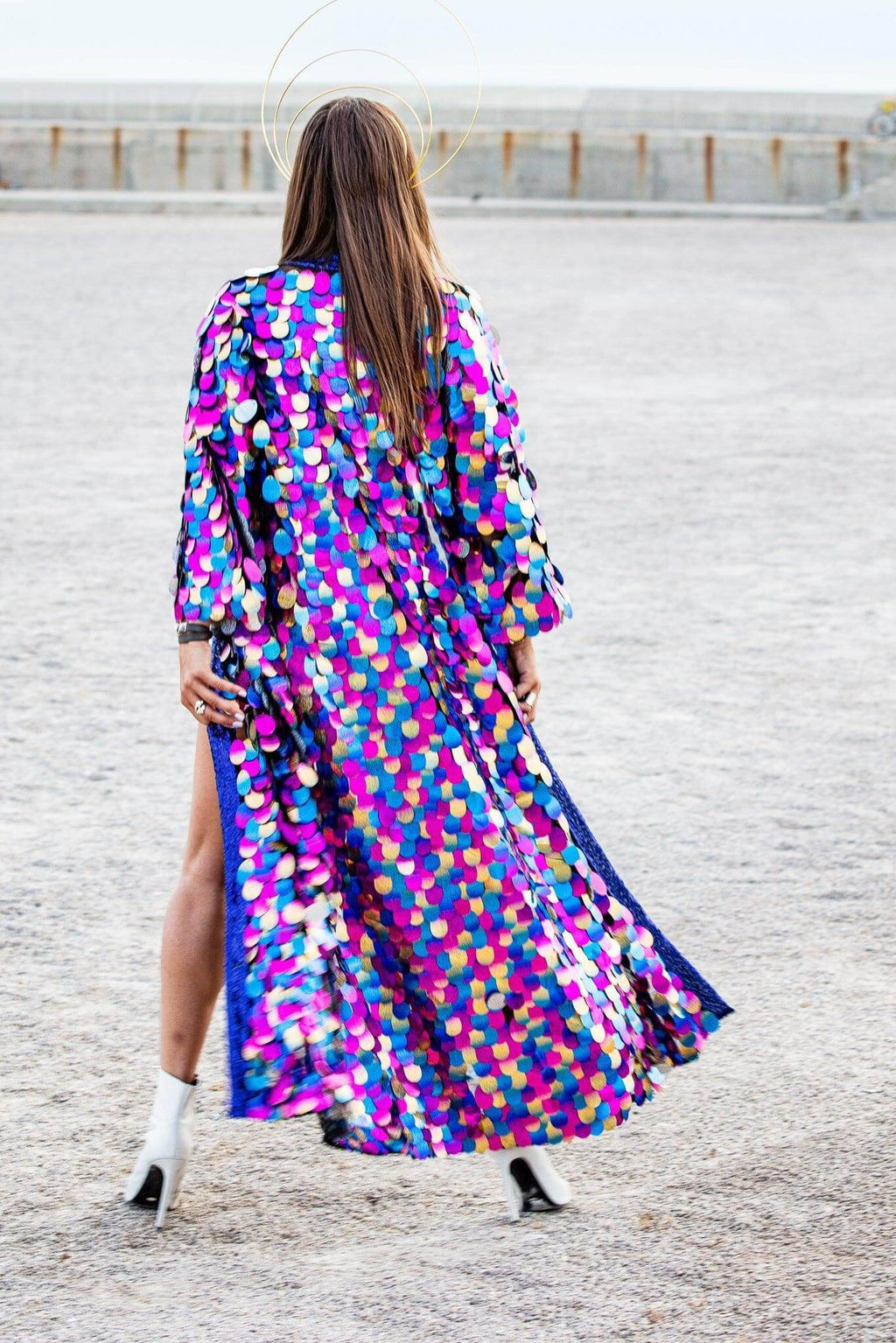 Sequin Kimono Multicolour Mermaid Desert Rainbow Kimono
