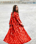Red Iridescent Sequin Kimono - Festival Coat Rave Outfit Mermaid Sequin Kimono
