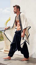 The Monarch - Linen Kimono Boho Tunic for men - Rave Clothing and Festival Outfit