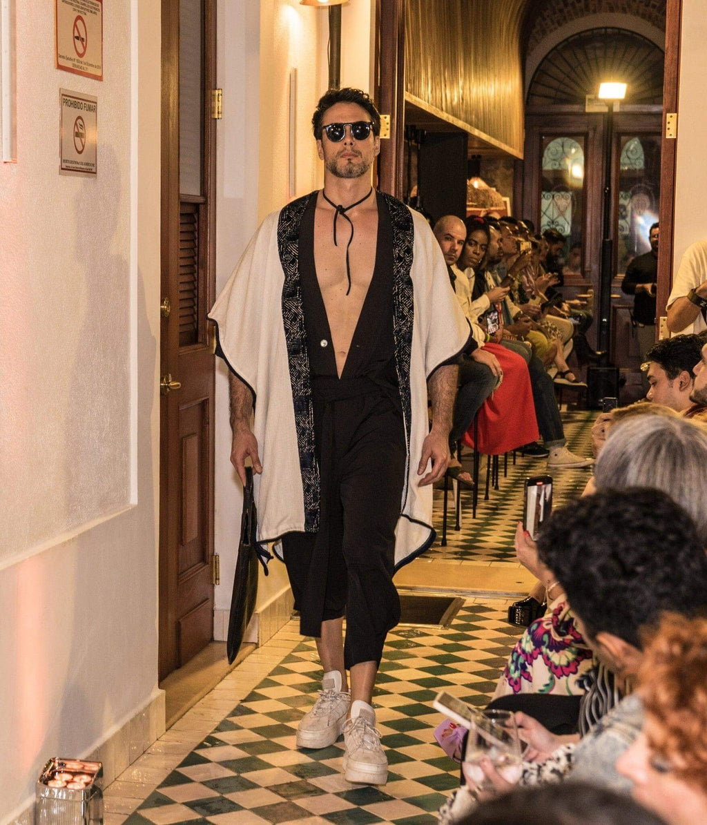 The Monarch - Linen Kimono Boho Tunic for men - Rave Clothing and Festival Outfit