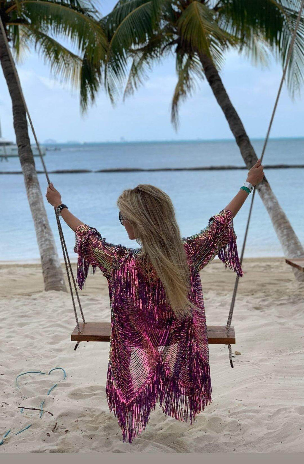 The Queen Kimono - Sequin Luxury Kimono - Bachelorette Robes