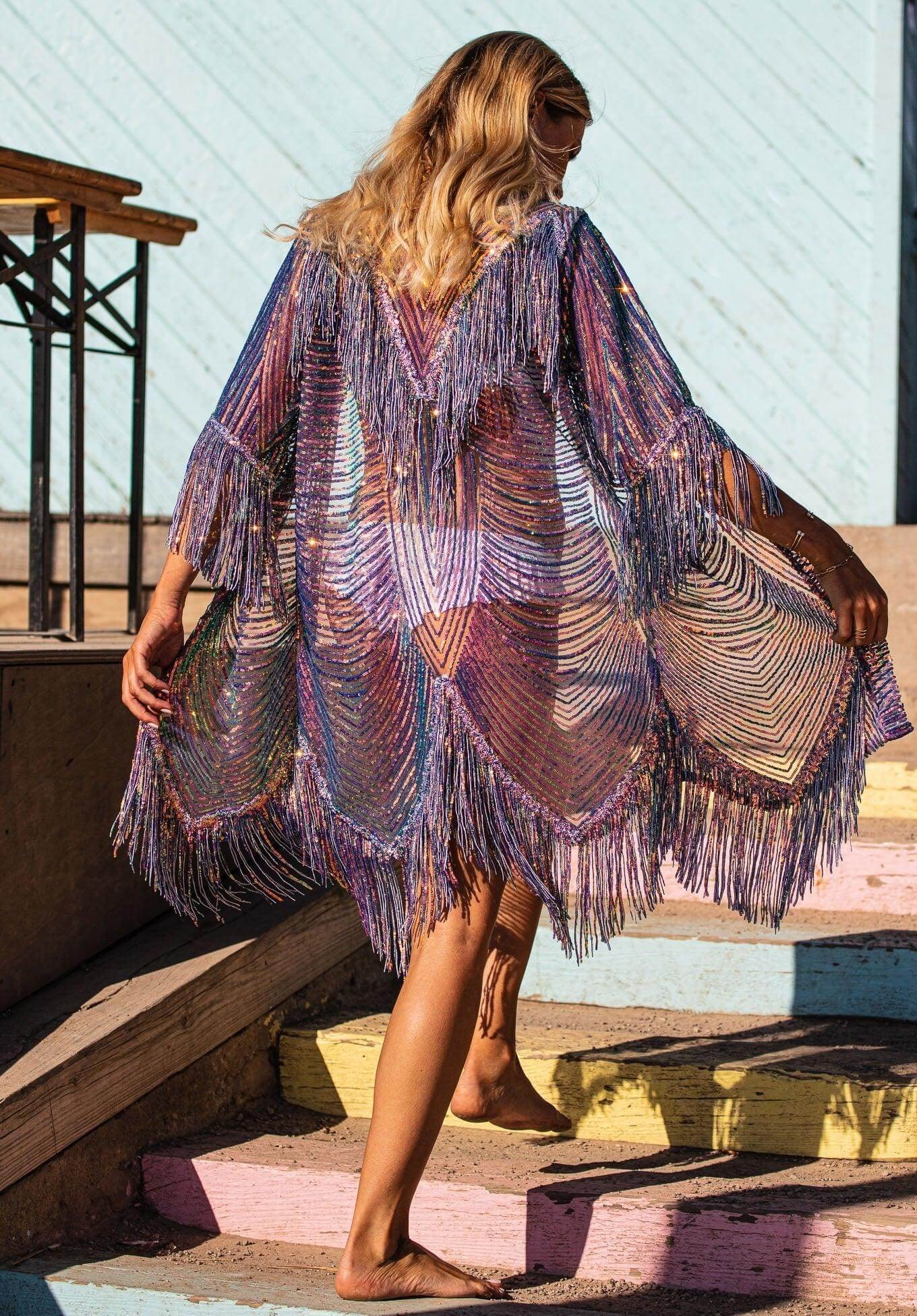 The Queen Kimono - Sequin Luxury Kimono - Bachelorette Robes