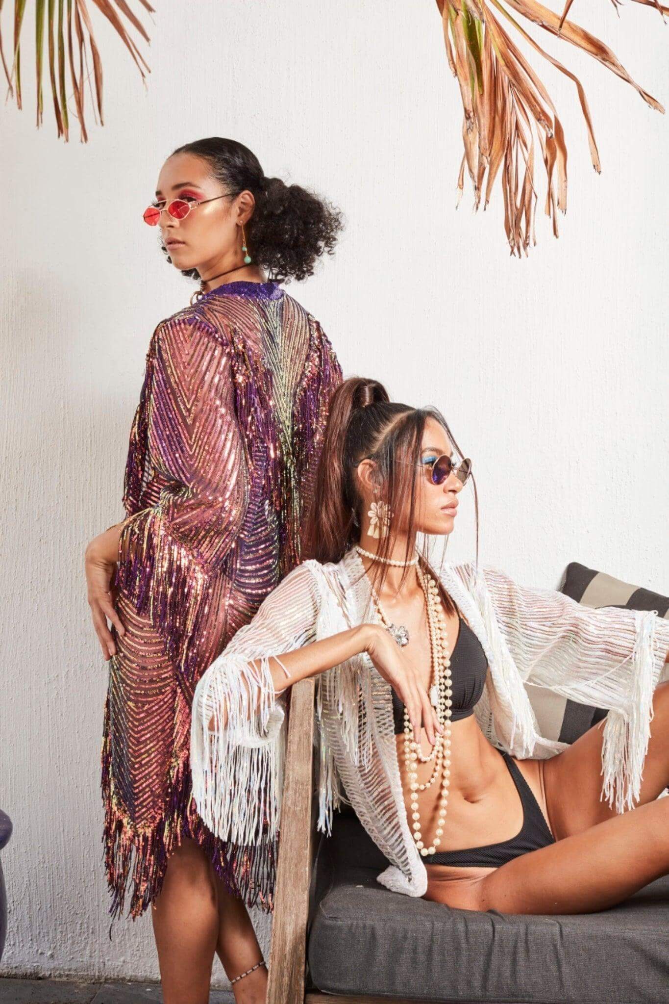The Queen Kimono - Sequin Luxury Kimono - Bachelorette Robes