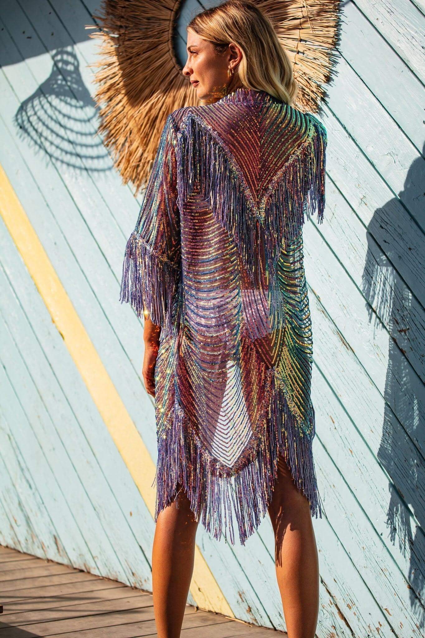 The Queen Kimono - Sequin Luxury Kimono - Bachelorette Robes