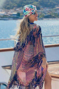 The Queen Kimono - Sequin Luxury Kimono - Bachelorette Robe with Fringes